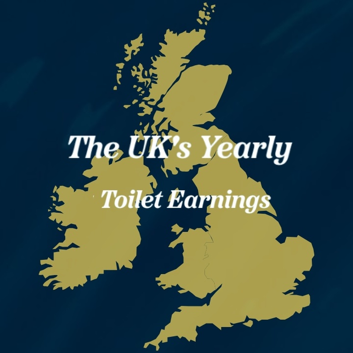 image showing map of uk with The UK's Year Toilet Earnings written over the top